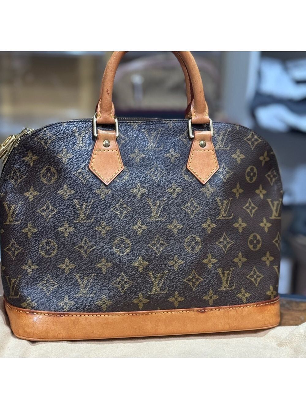 Louis Vuitton Alma PM Monogram Canvas with #300 lock and key, Dust Bag